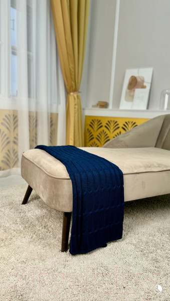 Изображение товара Плед Romgil РВ0068-ШЕ6 (175x205, темно-синий)