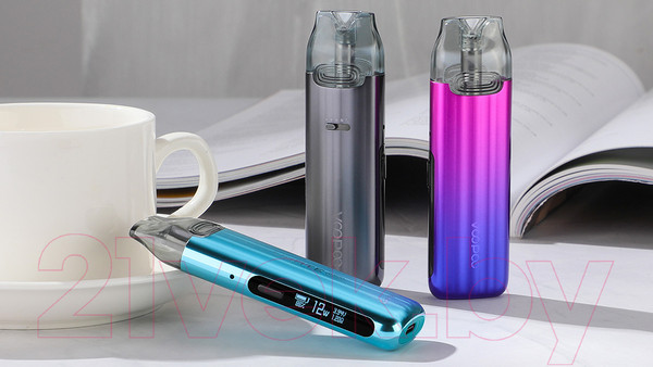 Изображение товара Электронный парогенератор VooPoo Vmate Pro 900mAh (3мл, зеленый/розовый)