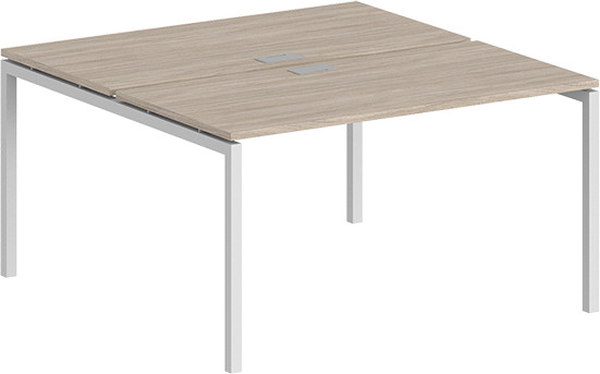 Изображение товара Комплект письменных столов Norden 140x123.8x75 / SG.242.OL.63.WH (белый/дуб светлый)