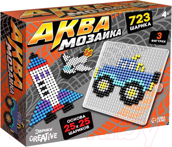 Изображение товара Развивающая игра Эврики Аквамозаика. Транспорт / 9900639 (723шт)
