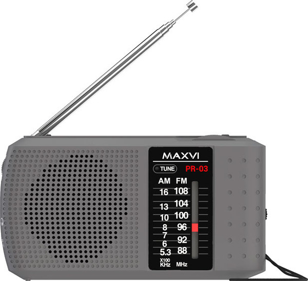 Изображение товара Радиоприемник Maxvi PR-03 (серый)