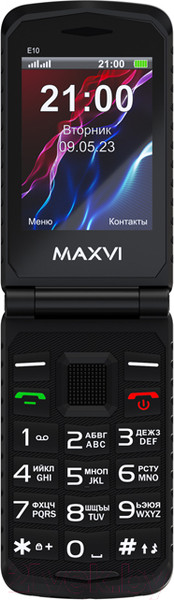 Изображение товара Мобильный телефон Maxvi E 10 (черный)