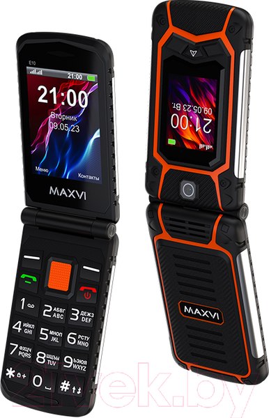 Изображение товара Мобильный телефон Maxvi E 10 (оранжевый)