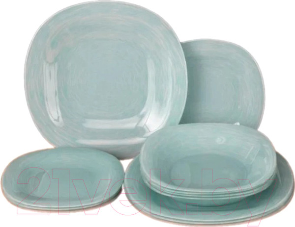 Изображение товара Набор столовой посуды Luminarc Neo Carine Brush Mania Turquoise V6064 (12пр)