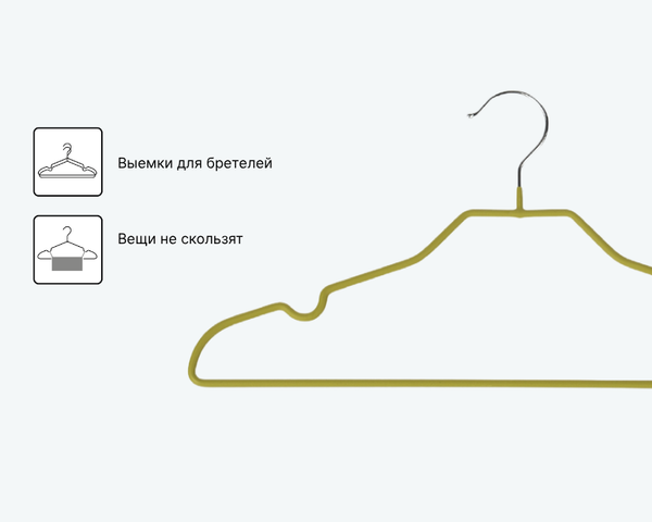 Изображение товара Набор металлических вешалок-плечиков Attribute Sage AHG501 (5шт)