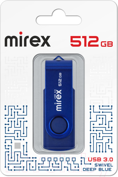 Изображение товара USB flash накопитель Mirex Swivel Deep Blue 512GB (13600-FM3BS512)
