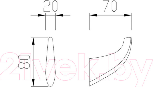 Изображение товара Крючок для ванной Cezares LINER-HK-01