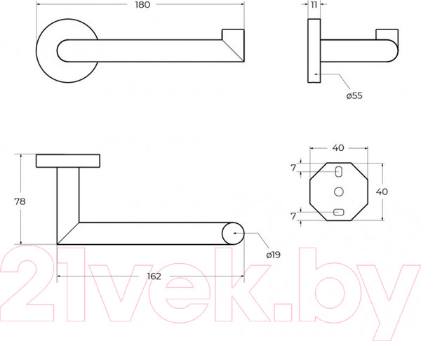 Изображение товара Держатель для туалетной бумаги Cezares RELAX-PH2-01