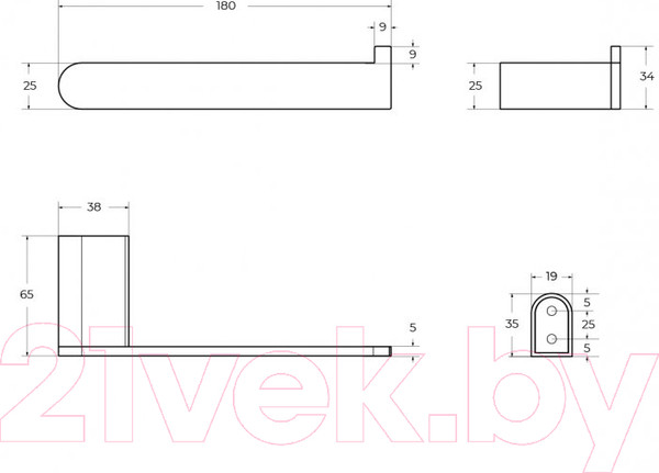 Изображение товара Держатель для туалетной бумаги Cezares STYLUS-PH-BORO