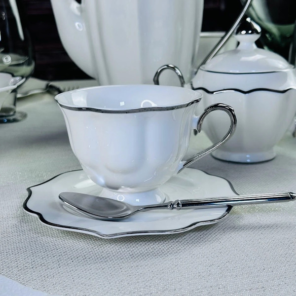 Изображение товара Набор для чая/кофе Lenardi Magnolia Silver 205-589 (12пр)