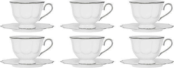 Изображение товара Набор для чая/кофе Lenardi Magnolia Silver 205-589 (12пр)