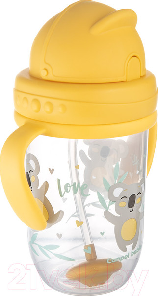 Изображение товара Поильник Canpol Exotic Animals / 56/606 (желтый, 270мл)