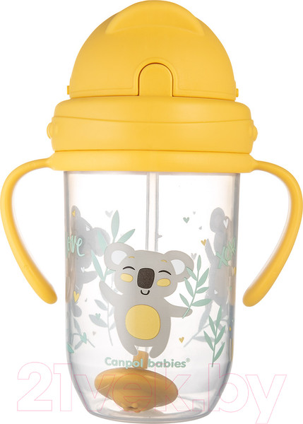 Изображение товара Поильник Canpol Exotic Animals / 56/606 (желтый, 270мл)