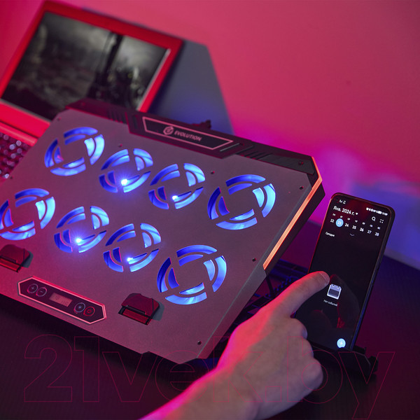 Изображение товара Подставка для ноутбука Evolution LCS-06 RGB с активным охлаждением