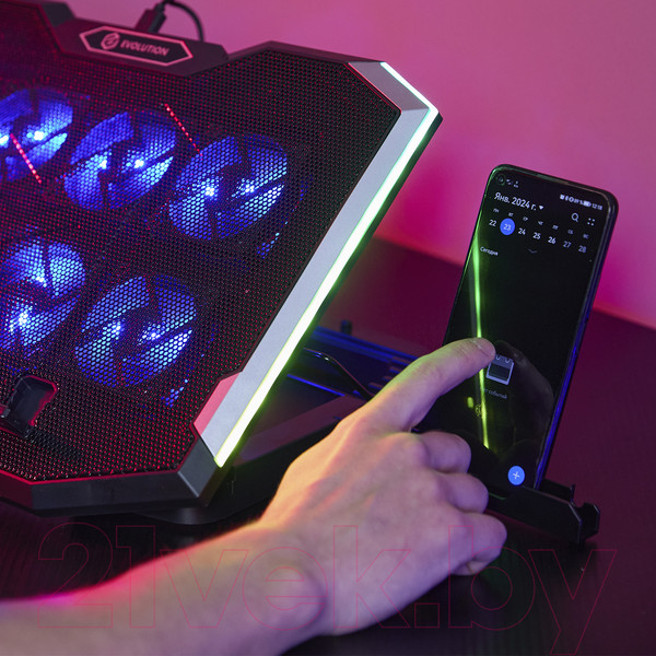 Изображение товара Подставка для ноутбука Evolution LCS-07 RGB с активным охлаждением