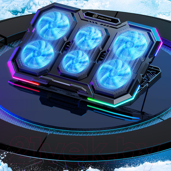 Изображение товара Подставка для ноутбука Evolution LCS-08 RGB с активным охлаждением