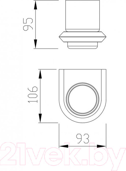 Изображение товара Стакан для зубной щетки и пасты Cezares LINER-TUMS-GM