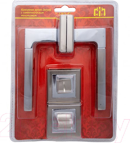 Изображение товара Ручка дверная VERDI 72SN/70 завертка (белый никель, механизм L70)