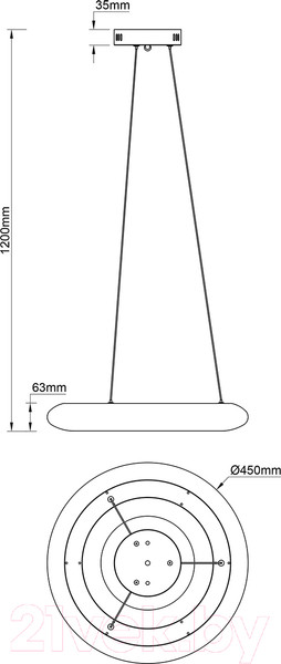 Изображение товара Потолочный светильник ESCADA Soft 10258/1LED