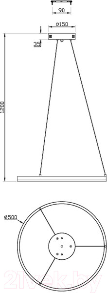 Изображение товара Потолочный светильник ESCADA Void 10254/1LED (Gold APP)