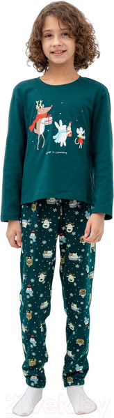 Изображение товара Пижама детская Mark Formelle 563323 (р.128-64-57, хвоя/зверята на хвое)