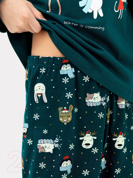 Изображение товара Пижама детская Mark Formelle 563323 (р.128-64-57, хвоя/зверята на хвое)