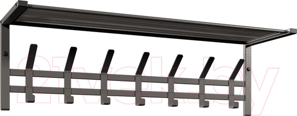 Изображение товара Вешалка для одежды ЗМИ Торонто 31 с полкой / ВСПТ31 (графит)