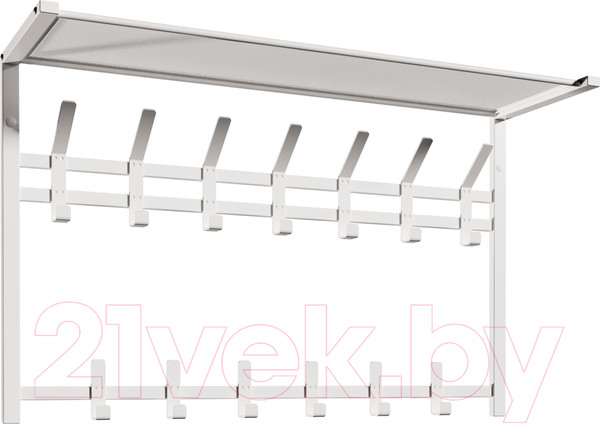 Изображение товара Вешалка для одежды ЗМИ Торонто 32 с полкой / ВСПТ32 (белый)