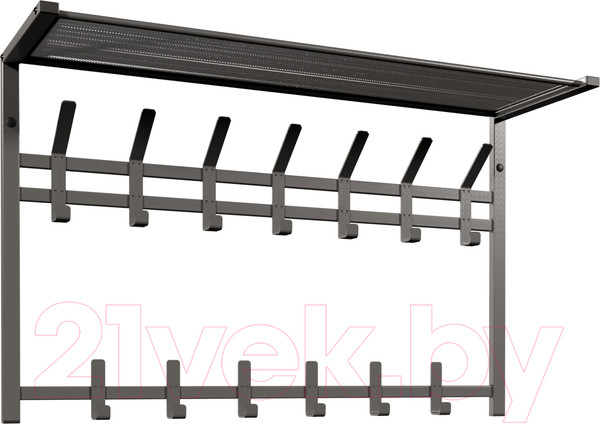 Изображение товара Вешалка для одежды ЗМИ Торонто 32 с полкой / ВСПТ32 (графит)