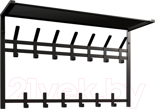 Изображение товара Вешалка для одежды ЗМИ Торонто 32 с полкой / ВСПТ32 (черный)