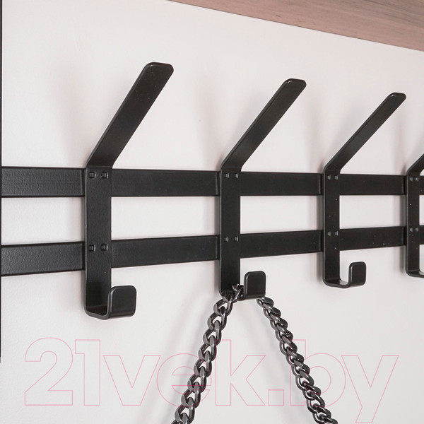 Изображение товара Вешалка для одежды ЗМИ Торонто 22Д с полкой / ВСПТ22Д (черный)