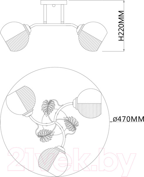 Изображение товара Люстра ESCADA Kalina 1119/3PL