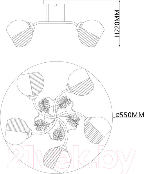 Изображение товара Люстра ESCADA Kalina 1119/5PL