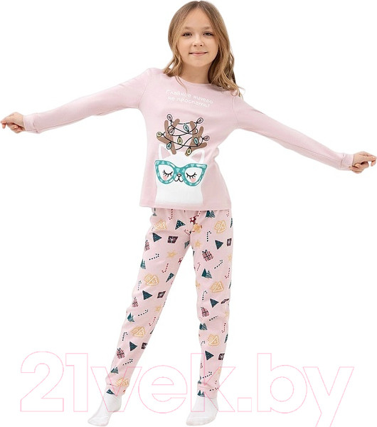 Изображение товара Пижама детская Mark Formelle 567722 (р.164-84, светло-розовый/сладости на розовом)