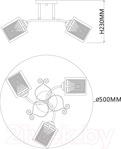 Изображение товара Люстра ESCADA Spirea 1105/3PL