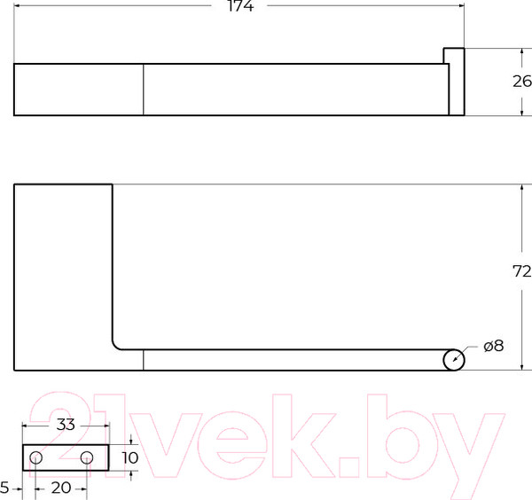 Изображение товара Держатель для туалетной бумаги Cezares SLIDER-PH1-01