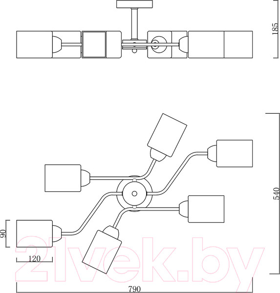 Изображение товара Люстра ESCADA Vertigo 1131/6P (White/Gold)