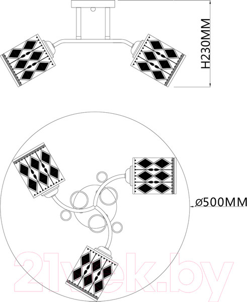 Изображение товара Люстра ESCADA Оптима 1106/3PL