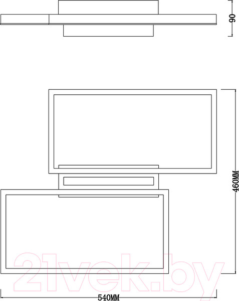 Изображение товара Потолочный светильник ESCADA Scales 10209/2LED (Black)