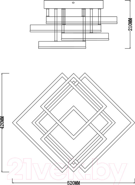 Изображение товара Потолочный светильник ESCADA Union 10229/4LED (Black)
