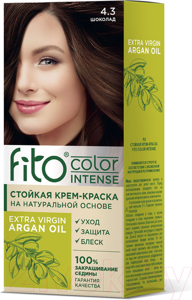 Изображение товара Крем-краска для волос Fito Косметик Fito Color Intense Стойкая 4.3 (115мл, шоколад)