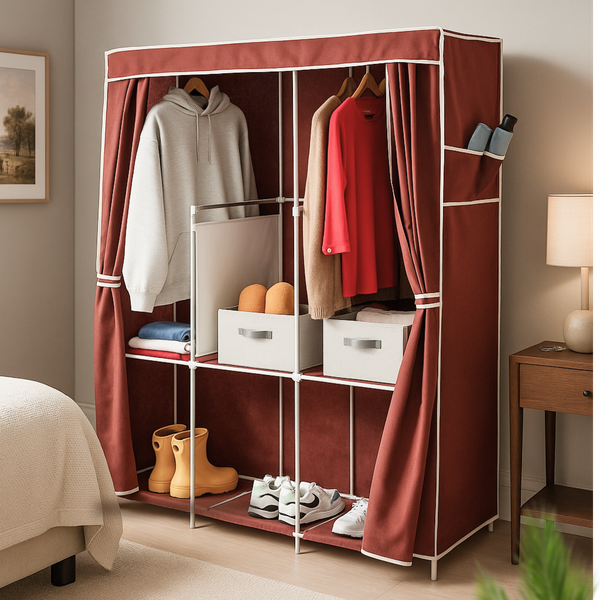 Изображение товара Тканевый шкаф Mio Tesoro Lari 3 (бордовый)