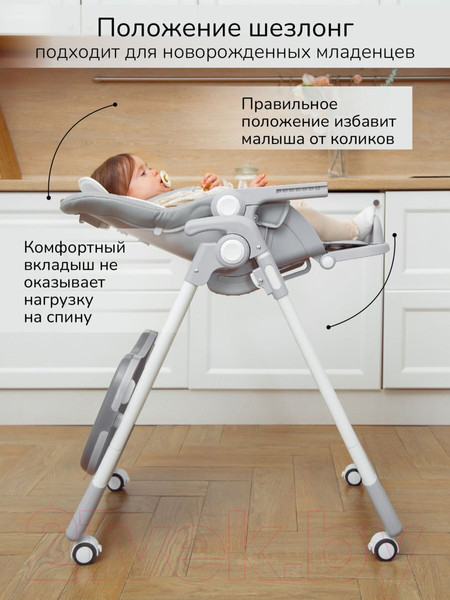 Изображение товара Стульчик для кормления Amarobaby Allure / AB23-23ALL/11 (серый)