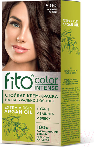Изображение товара Крем-краска для волос Fito Косметик Fito Color Intense Стойкая 5.00 (115мл, темный русый)