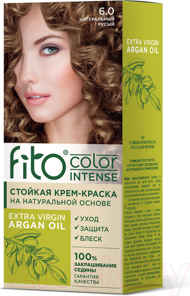 Изображение товара Крем-краска для волос Fito Косметик Fito Color Intense Стойкая 6.0 (115мл, натуральный русый)