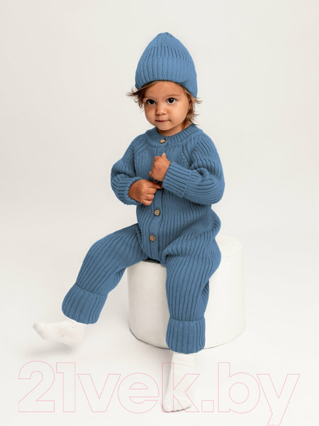 Изображение товара Комбинезон для малышей Amarobaby Pure Love Tot / AB-OD22-PLT501/19-80 (голубой, р.80)