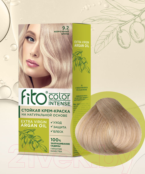 Изображение товара Крем-краска для волос Fito Косметик Fito Color Intense Стойкая 9.2 (115мл, жемчужный блонд)