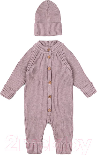 Изображение товара Комбинезон для малышей Amarobaby Pure Love Tot / AB-OD22-PLT501/27-86 (пудровый, р.86)