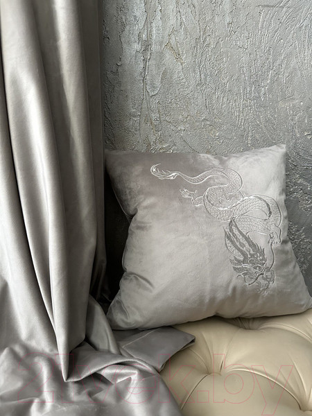 Изображение товара Наволочка декоративная Ника Зварико 7774545 45x45 (серый/металлик/серебро 100)