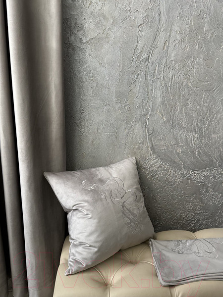 Изображение товара Наволочка декоративная Ника Зварико 7774545 45x45 (серый/металлик/серебро 100)